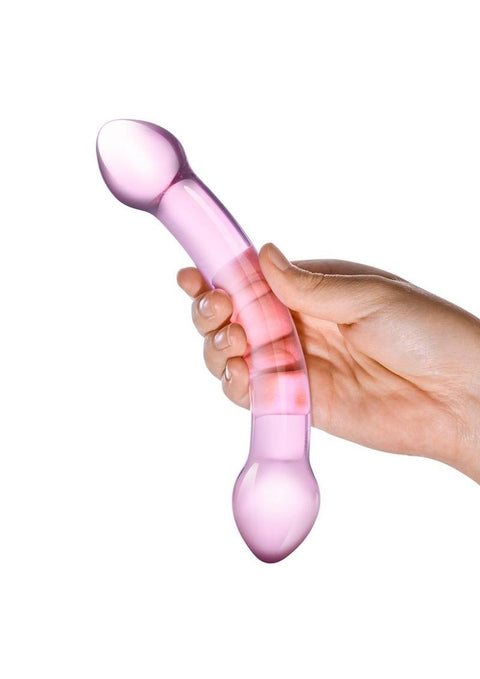 Glas Double Trouble Purple Dildo - 0