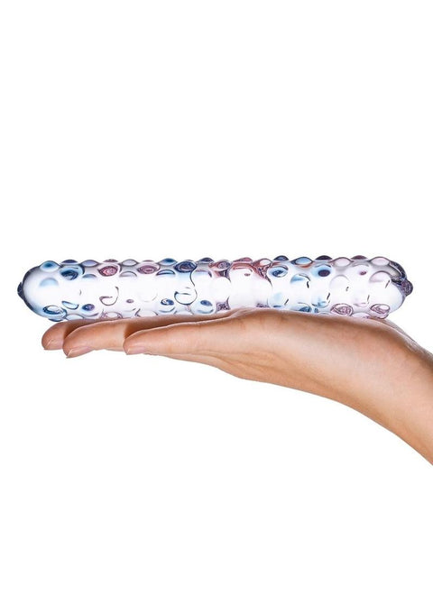 Glas Purple Rose Nubby Dildo - 0