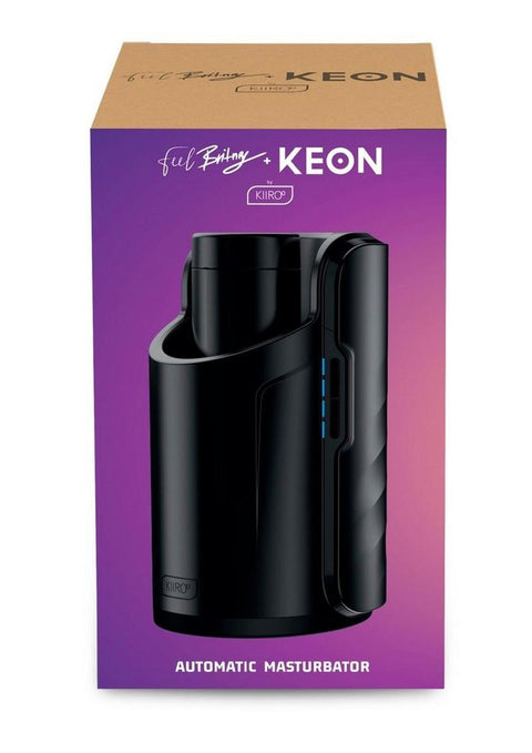 Kiiroo Keon and Feel Britney Interactive Masturbator Combo Set - Pussy - Black/Vanilla