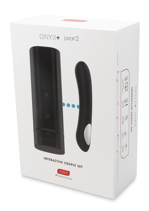 Kiiroo Onyx+ and Pearl2 Couple Set Masturbator and Vibrator - Black