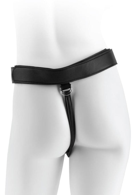 King Cock Uncut Cock Dildo with Strap-On Harness - Flesh - 7in