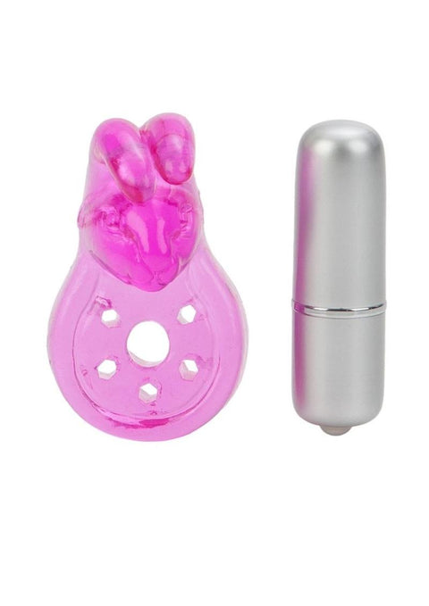 Micro Vibe Arouser Bunny Vibrating Cock Ring - 0