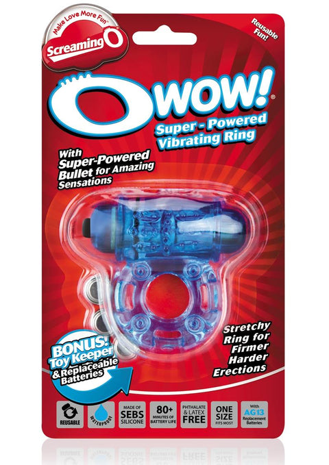 O Wow Vibrating Ring - Blue