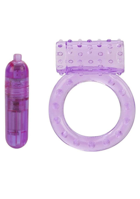 One Touch Nubby Vibrating Cock Ring - 0
