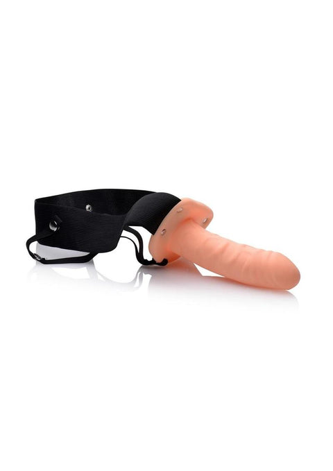 Size Matters Erection Assist Hollow Strap-On - Flesh/Vanilla