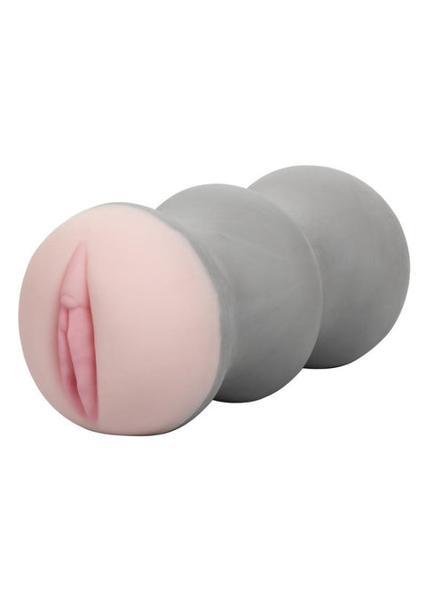 The Gripper Ripple Grip Dual Density Stroker - Pussy - Flesh/Vanilla