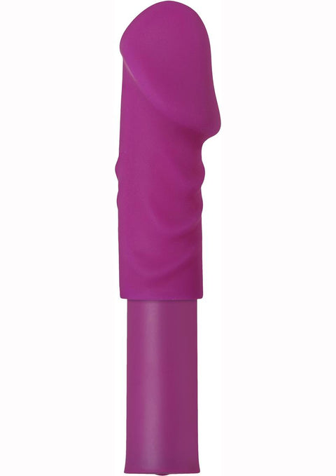 Adam and Eve - Eve's Satin Slim Rechargeable Vibrator with Silicone Sleeve - Purple