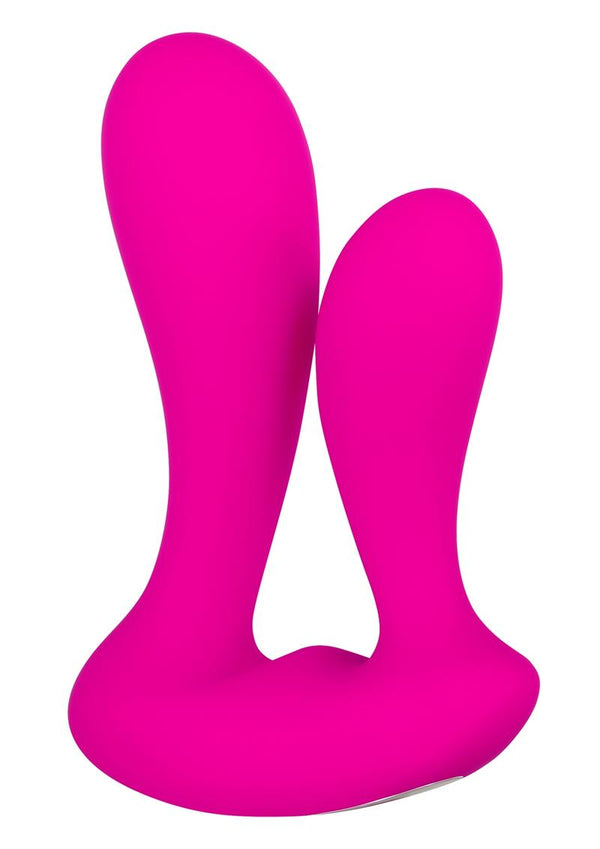 Adam and Eve Silicone Rechargeable Dual Entry Vibrator with Remote Control - 1