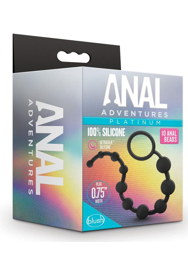 Anal Adventure Platinum Silicone 10 Anal Beads - 2