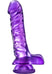 B Yours Basic 8 Dildo with Balls - Purple - 9in