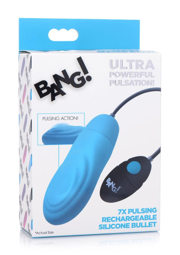 Bang! 7x Pulsing Rechargeable Silicone Bullet Vibrator - 6