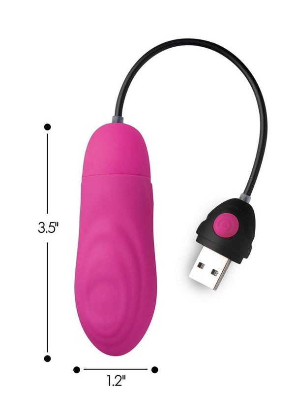 Bang! 7x Pulsing Rechargeable Silicone Bullet Vibrator - 12