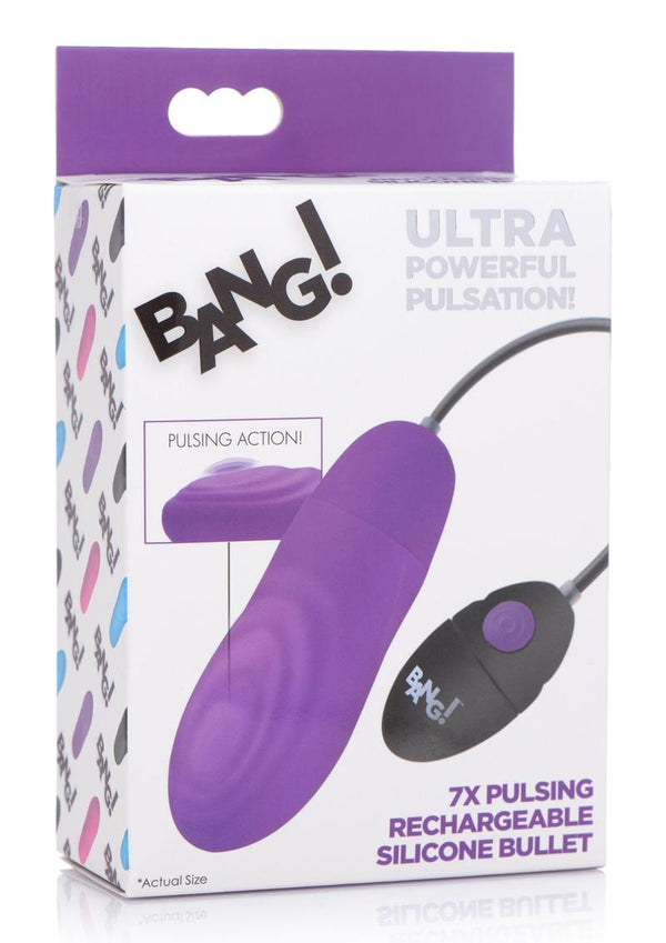 Bang! 7x Pulsing Rechargeable Silicone Bullet Vibrator - 14