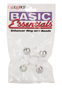 Basic Essentials Enhancer Cock Ring with Beads - 1