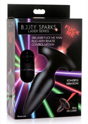 Booty Sparks Laser F... Me Rechargeable Silicone Anal Plug with Remote Control - Medium - Black with Red Light - 2