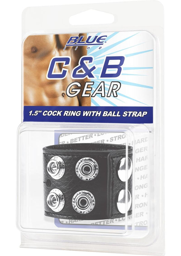 C and B Gear Cock Ring with Ball Strap - 2