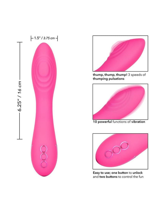 California Dreaming Surf City Centerfold Rechargeable Silicone Vibrator - 4