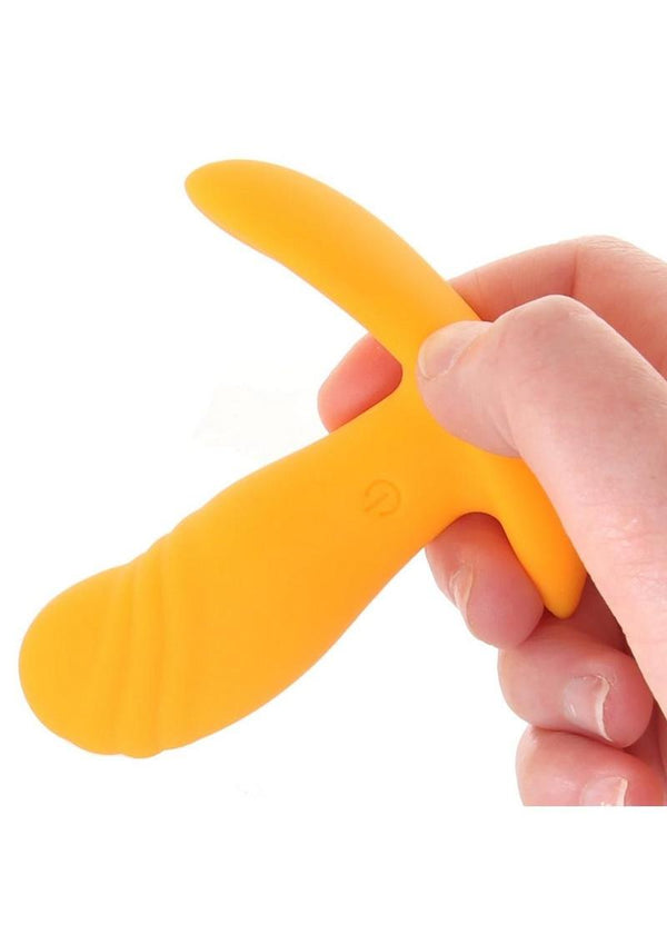 Creamsicle Silicone Rechargeable Wearable Vibrator with Remote Control - 4
