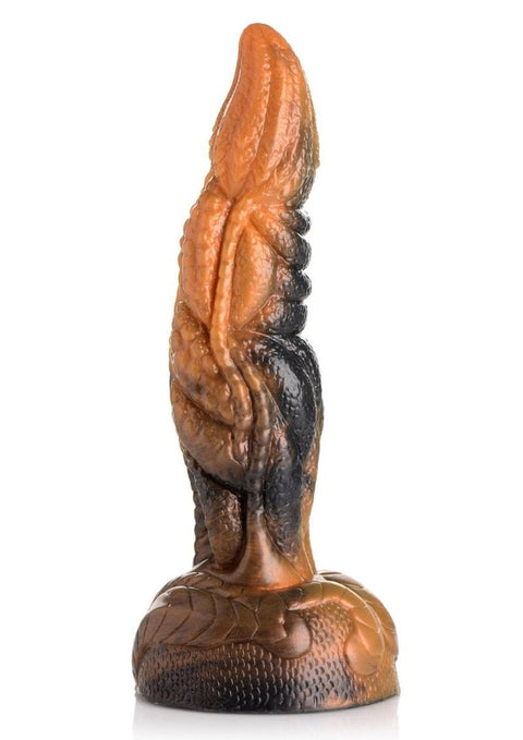 Creature Cocks Ravager Rippled Tentacled Monster Silicone Dildo - Brown/Orange/Red