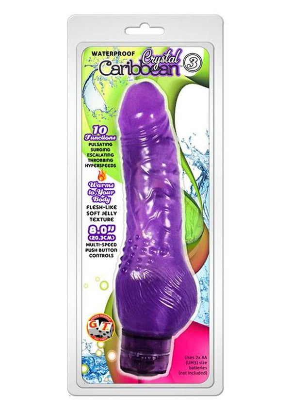 Crystal Caribbean Number 3 Jelly Vibrator - 2