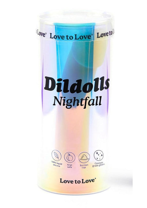 Dildolls Nightfall Silicone Dildo - Gold/Teal
