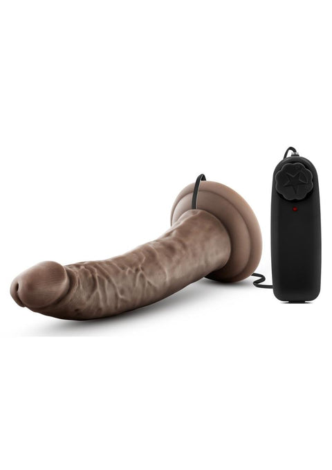 Dr. Skin Dr. Dave Vibrating Dildo with Suction Cup - Chocolate - 7in