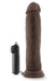 Dr. Skin Dr. Throb Vibrating Dildo with Remote Control - Chocolate - 9.5in