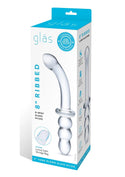 Glas Ribbed G-Spot Glass Dildo - 2