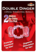 Humm Dinger Double Dinger Dual Vibrating Cock Ring - 2