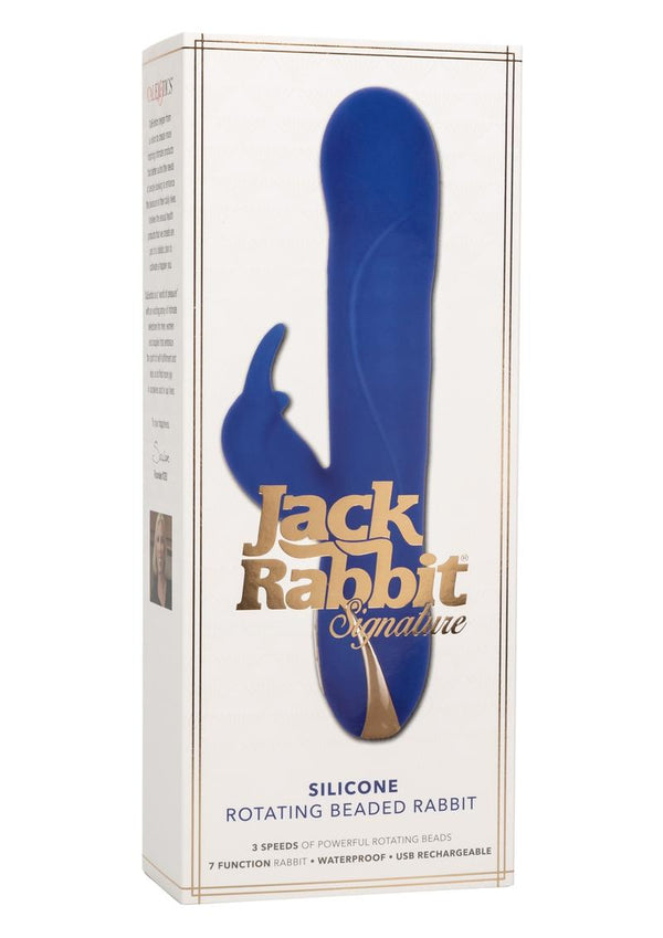 Jack Rabbit Signature Silicone Rotating Beaded Rabbit Vibrator Multi Function USB Rechargeable Waterproof - 2