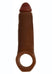 Jock Realistic Penis Enhancer with Ball Strap - Chocolate - 2in