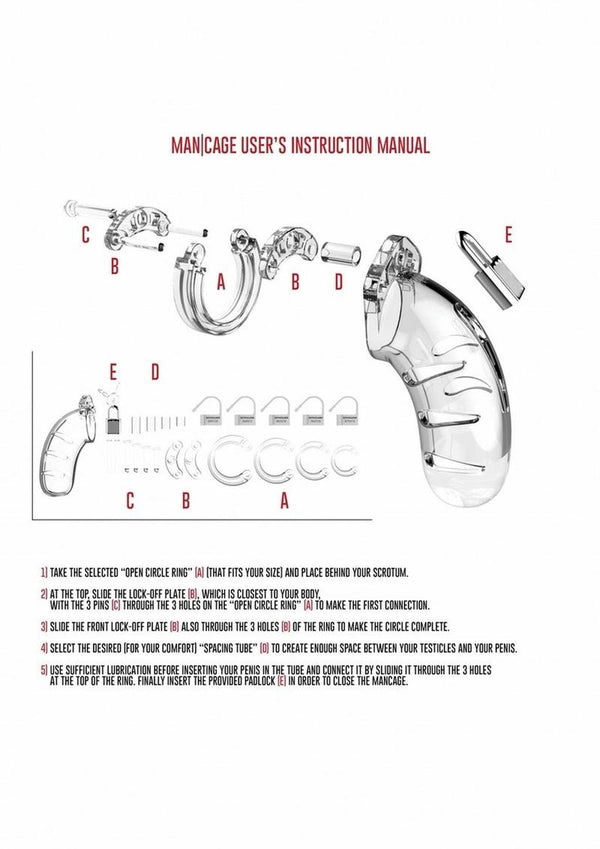 Man Cage Model 03 Male Chastity with Lock - 4