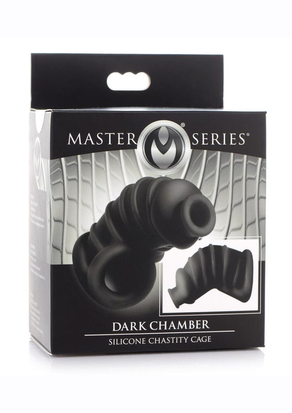 Master Series Dark Chamber Silicone Chastity Cage - 2