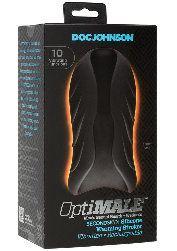 Optimale Secondskyn Silicone Warming Stroker Vibrating USB Rechargeable Masturbator - 2