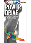 Rainbow Power Drive Strap-On Dildo with Harness - 2