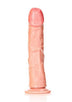 Realrock Curved Realistic Dildo with Suction Cup - Vanilla - 10in