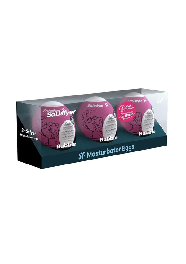 Satisfyer Masturbator Egg 3 Pack Set (Bubble - 2