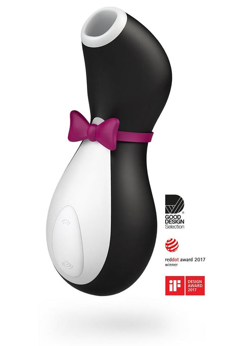 Satisfyer Penguin Silicone Rechargeable Clitoral Stimulator - Black/Pink/White