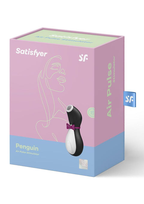 Satisfyer Penguin Silicone Rechargeable Clitoral Stimulator - Black/Pink/White