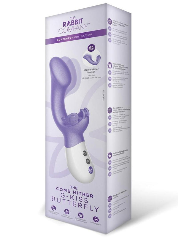 The Come Hither G-Kiss Butterfly Silicone Rechargeable Rabbit Vibrator - 2