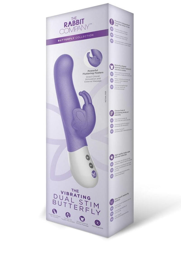 The Vibrating Dual Stim Butterfly Silicone Rechargeable Rabbit Vibrator - 2