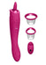 Vive Mai Rechargeable Silicone Suction Swirling Pulse Wave and Air Wave Vibrator - Pink
